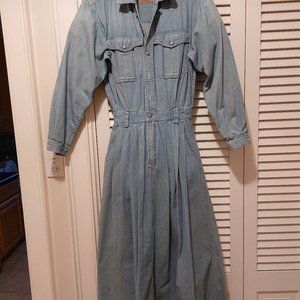 Blue Denim Liz Wear Dress;  Size 4 Regular;  100% Cotton